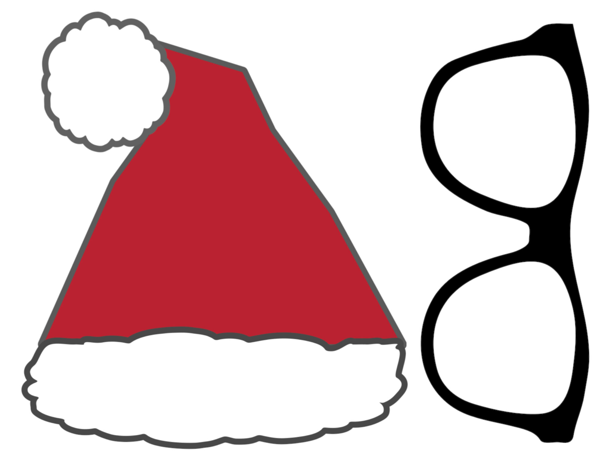 free christmas photo booth props printable - paper trail design